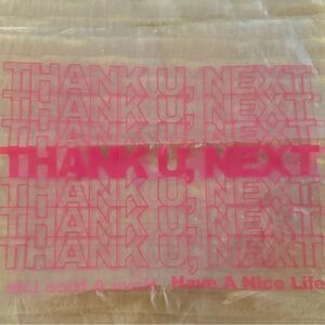Ariana Grande Sweetener Tour THANK U NEXT Plastic Bag